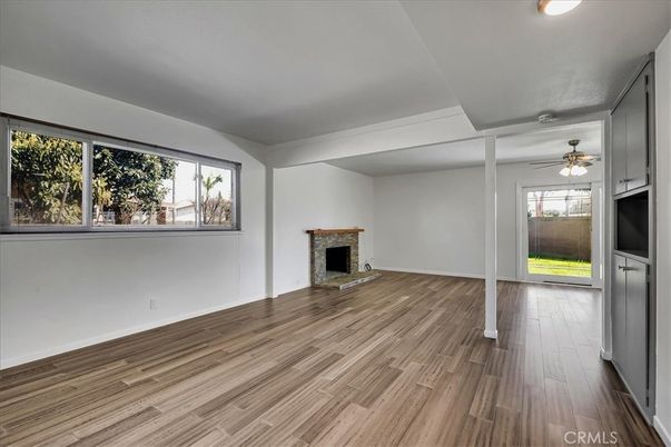 Empty room, Fireplace, Interior, Wood Texture Flooring