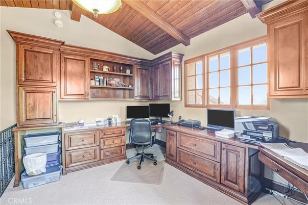 Home Office, Interior, Wooden Beams, Wooden Ceilings