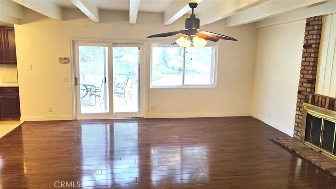 Empty room, Fireplace, Interior, Wood Texture Flooring