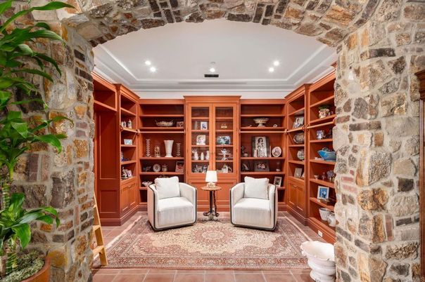 Interior, Recessed Lighting, Stone Walls