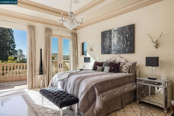 Bedroom, Chandelier, Interior