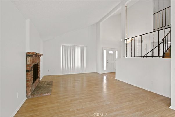 Empty room, Fireplace, Interior, Wood Texture Flooring