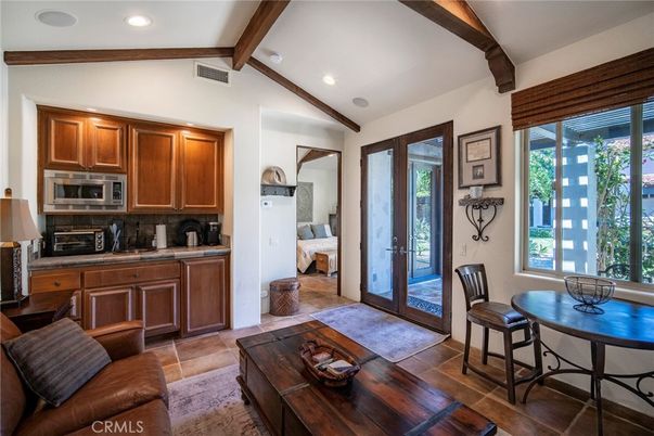 Interior, Kitchen, Recessed Lighting, Wooden Beams