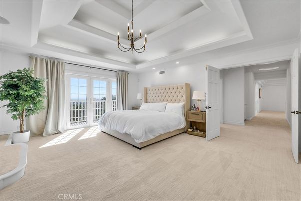 Bedroom, Chandelier, Interior, Recessed Lighting