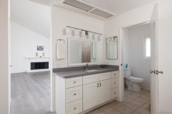 Bathroom, Fireplace, Interior, Wood Texture Flooring