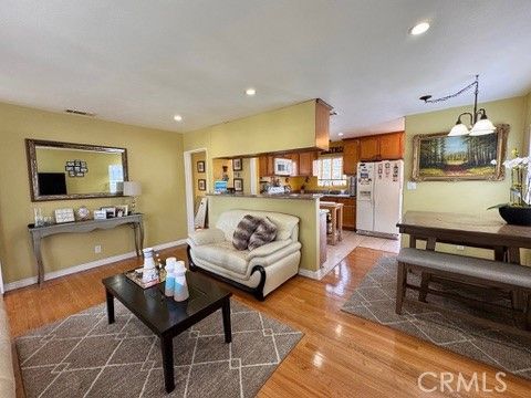 Dining room, Interior, Kitchen, Living room, Pendant Lights, Recessed Lighting, Wood Texture Flooring