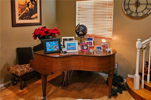 Home Office, Interior, Piano, Wood Texture Flooring