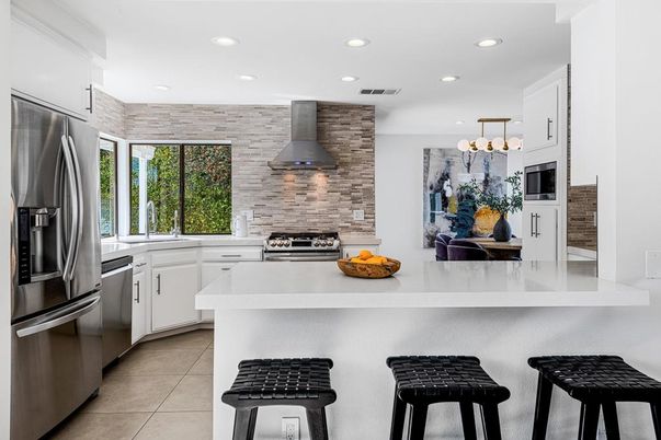 Interior, Kitchen, Pendant Lights, Recessed Lighting, Stainless Steel Appliances