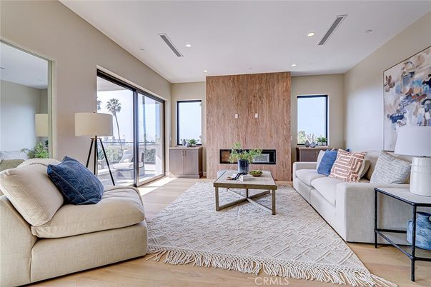 Fireplace, Interior, Living room, Recessed Lighting, Wood Texture Flooring, Wooden Walls
