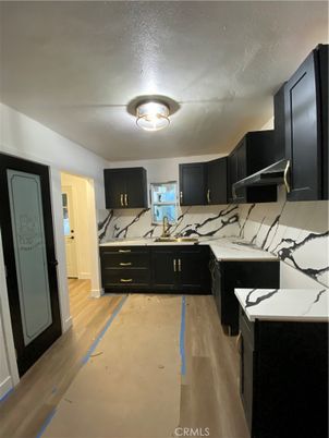 Interior, Kitchen, Marble Walls, Wood Texture Flooring