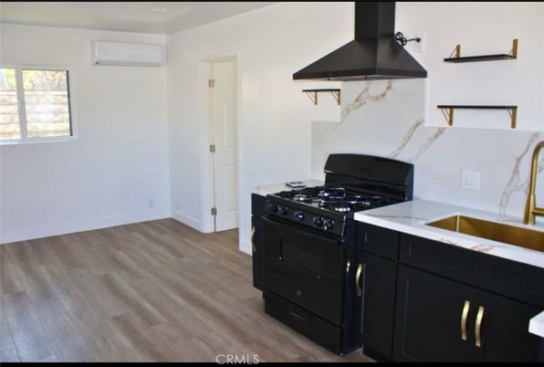 Interior, Kitchen, Marble Walls, Wood Texture Flooring