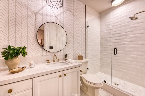 Bathroom, Glass Shower, Interior, Marble