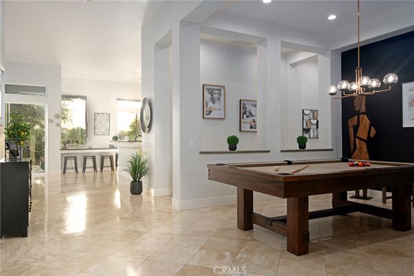 Billiard Table, Game Room, Interior, Pendant Lights, Recessed Lighting