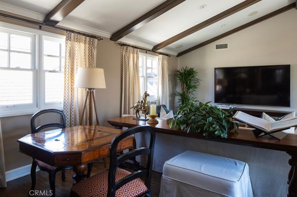 Home Office, Interior, Wooden Beams, Wood Texture Flooring