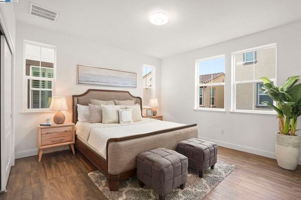 Bedroom, Interior, Wood Texture Flooring
