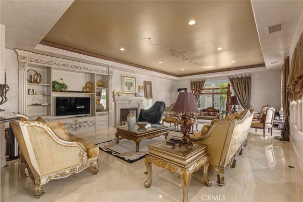 Fireplace, Interior, Living room, Recessed Lighting