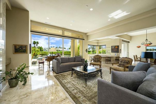 Dining room, Interior, Living room, Pendant Lights, Piano, Recessed Lighting