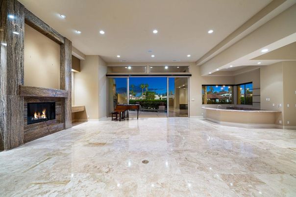 Fireplace, Interior, Piano, Recessed Lighting