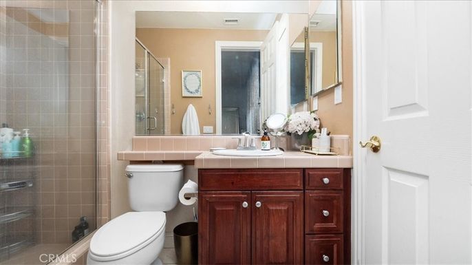Bathroom, Glass Shower, Interior, Tile Countertops