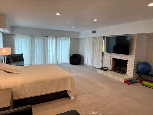 Bedroom, Fireplace, Interior, Recessed Lighting