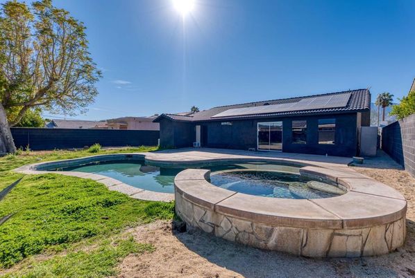 Exterior, Pool, Solar Panels