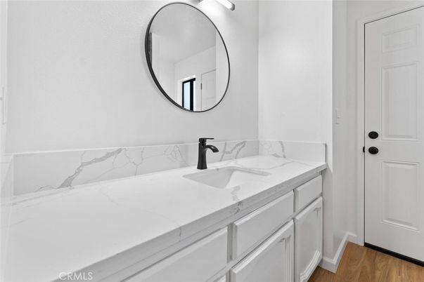 Bathroom, Dual Sink Vanities, Interior, Wood Texture Flooring