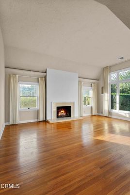 Empty room, Fireplace, Interior, Wood Texture Flooring
