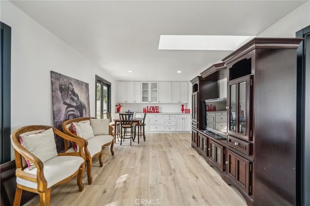 Dining room, Interior, Kitchen, Recessed Lighting, Wood Texture Flooring