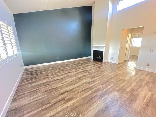 Empty room, Fireplace, Interior, Wood Texture Flooring