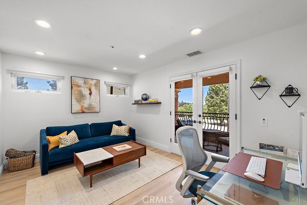Home Office, Interior, Living room, Recessed Lighting, Wood Texture Flooring