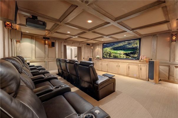 Home Theatre Room, Interior, Projection Screen, Recessed Lighting, Theatre Room