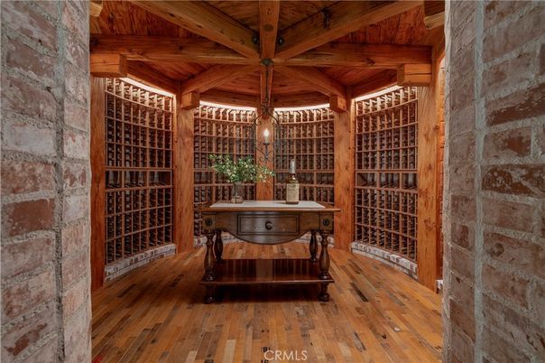 Interior, Pendant Lights, Stone Walls, Wine Storage, Wooden Beams, Wooden Ceilings, Wood Texture Flooring