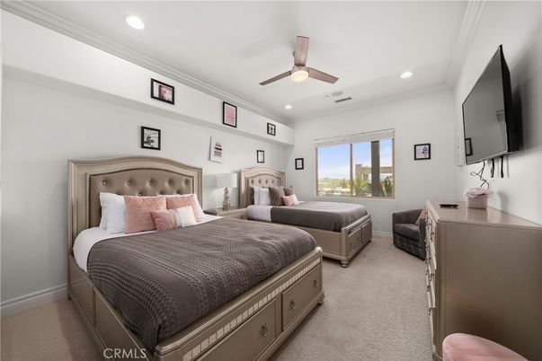 Bedroom, Interior, Recessed Lighting