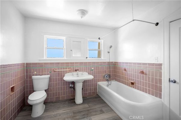 Bathroom, Interior, Wood Texture Flooring