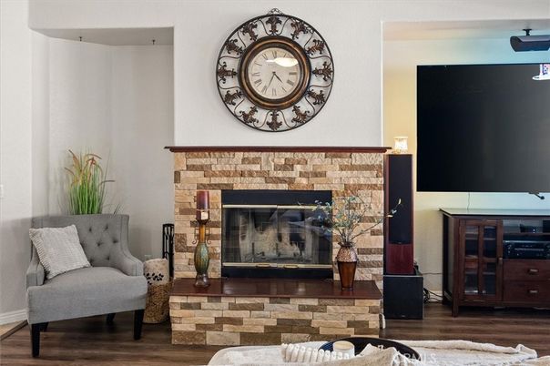 Fireplace, Interior, Wood Texture Flooring