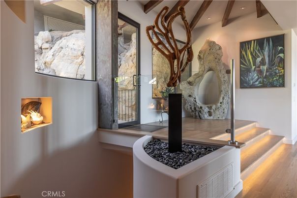 Interior, Recessed Lighting, Wooden Beams, Wood Texture Flooring
