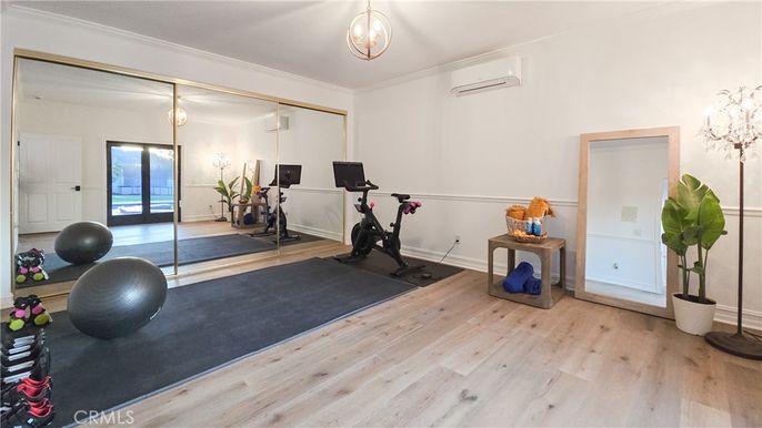 Fitness Equipment, Interior, Wood Texture Flooring