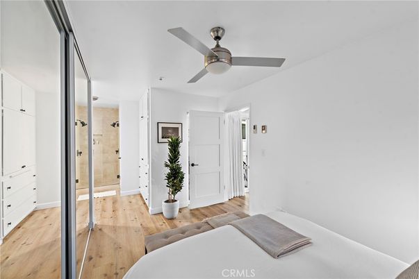 Bathroom, Bedroom, Glass Shower, Interior, Wood Texture Flooring