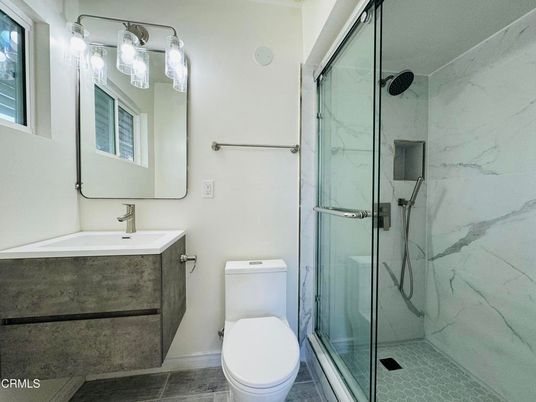 Bathroom, Glass Shower, Interior, Marble Walls