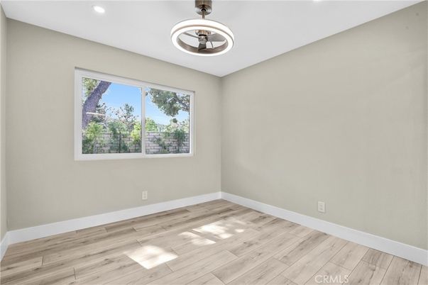Empty room, Interior, Pendant Lights, Recessed Lighting, Wood Texture Flooring