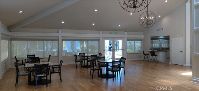 Chandelier, Dining room, Interior, Recessed Lighting, Wood Texture Flooring