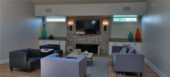 Fireplace, Interior, Living room, Stone Walls, Wood Texture Flooring