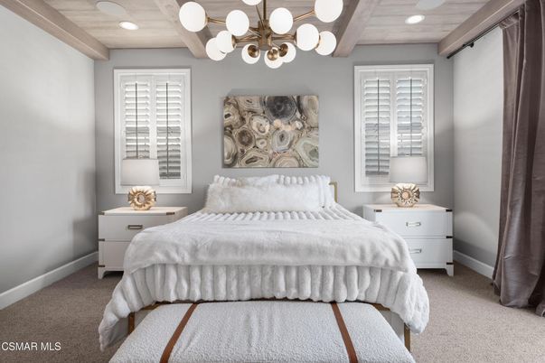 Bedroom, Interior, Recessed Lighting, Wooden Beams, Wooden Ceilings