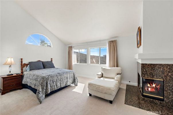 Bedroom, Fireplace, Interior