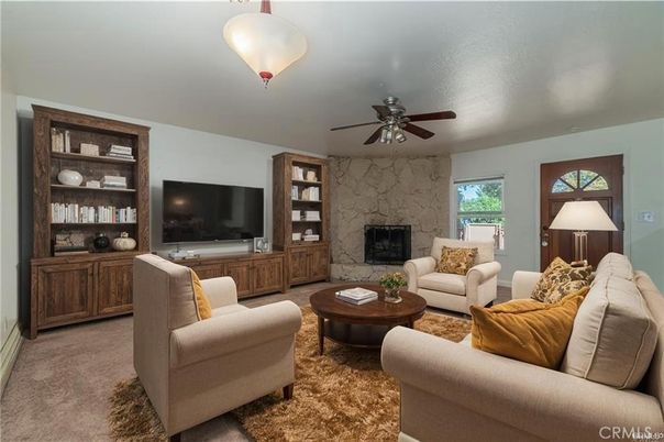 Fireplace, Interior, Living room, Stone Walls