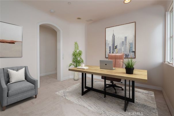 Home Office, Interior, Recessed Lighting