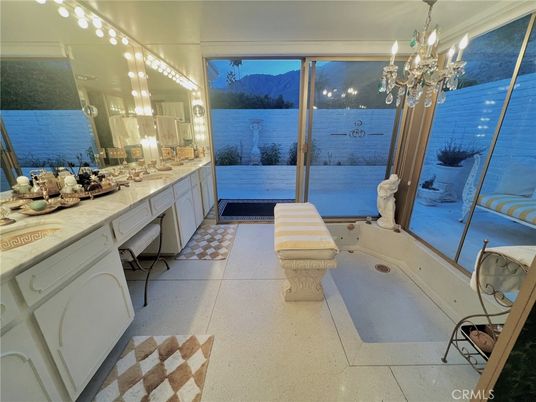 Bathroom, Chandelier, Interior