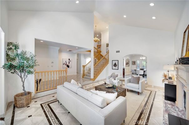 Fireplace, Interior, Living room, Pendant Lights, Recessed Lighting