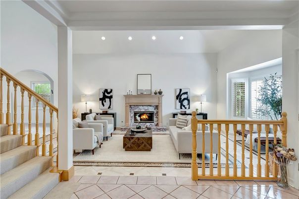 Fireplace, Interior, Living room, Recessed Lighting