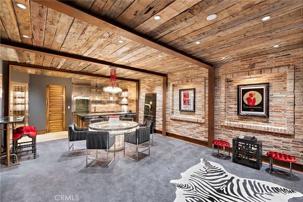 Interior, Pendant Lights, Recessed Lighting, Stone Walls, Wooden Beams, Wooden Ceilings